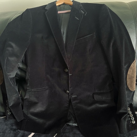 GUCCI Man’s black corduroy jacket w/ brown leather textured collar and elbows - Picture 14 of 17